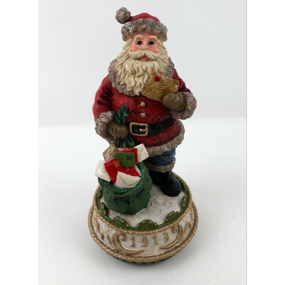 Home For The Holidays Visions Of Santa Wind Up Musical Figurine 1913 - Picture 1 of 10